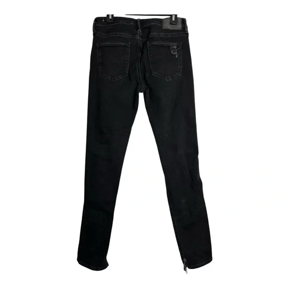 American Eagle Outfitters Black Ripped Skinny Jeans - Picture 2 of 11